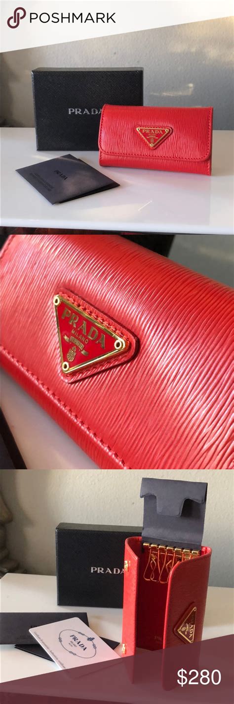 prada key holder wallet